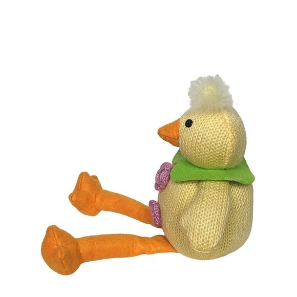 Yellow Duck Knitted Bean Bag Spring Plush Animal 12 Inch - Picture 4 of 4